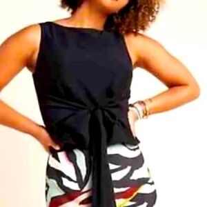 Maeve Anthropologie Tie Front (Or Back) Button Back Tank. US10